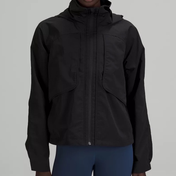 Lululemon Black Nylon Jacket with Hood - Picture 1 of 5